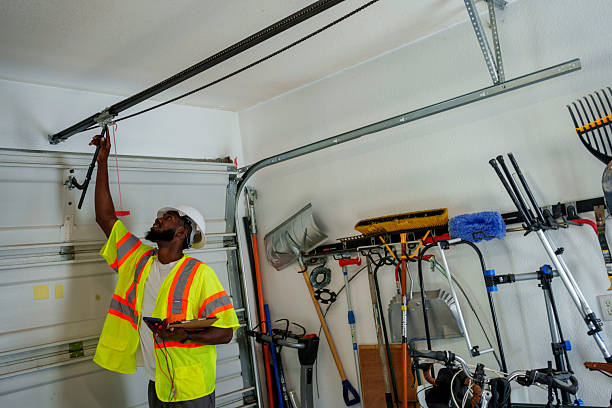 Professional Garage Door Panel Replacement technician working in Mount Angel, OR